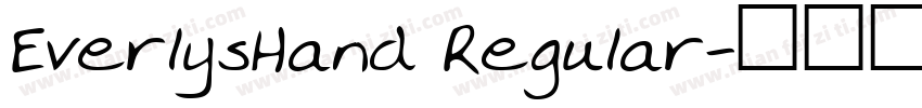 EverlysHand Regular字体转换